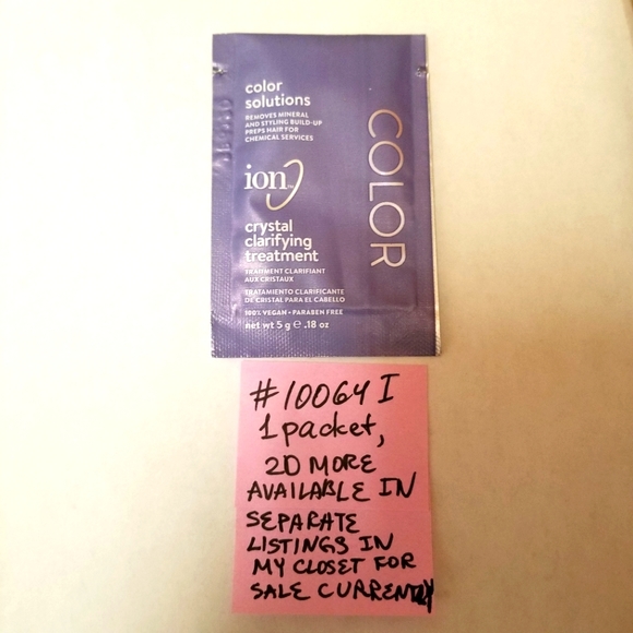 #10064I8 Ion Crystal Clarifying Treatment .18 oz. Packette - Picture 3 of 3